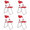 4 Pcs Plasitc Folding Chairs MR-396 Black