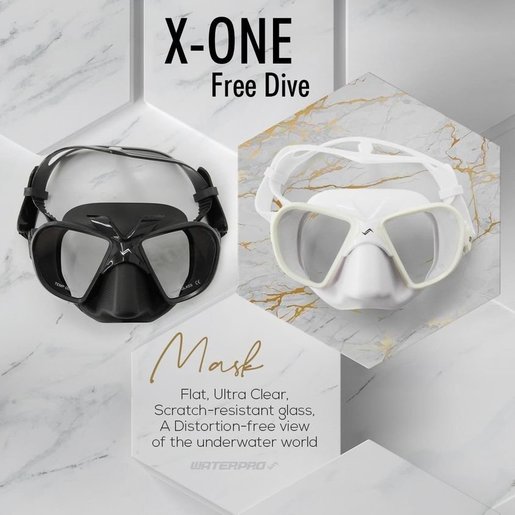 Waterpro X One Free Diving 低容積面鏡mask White 顏色 白色 Hktvmall 香港最大網購平台