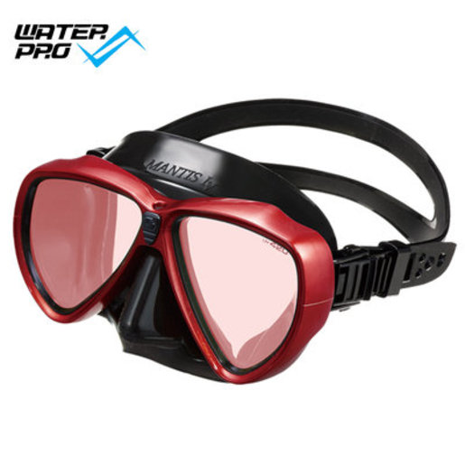 GULL, Mantis LV MaskUV400 BLACK Silicone Diving Mask MIR PARADISO RED, Color : PARADISO RED