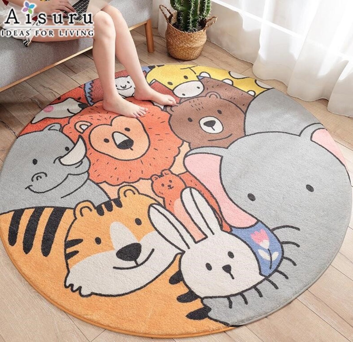 Carpet (Animals) diameter 100cm