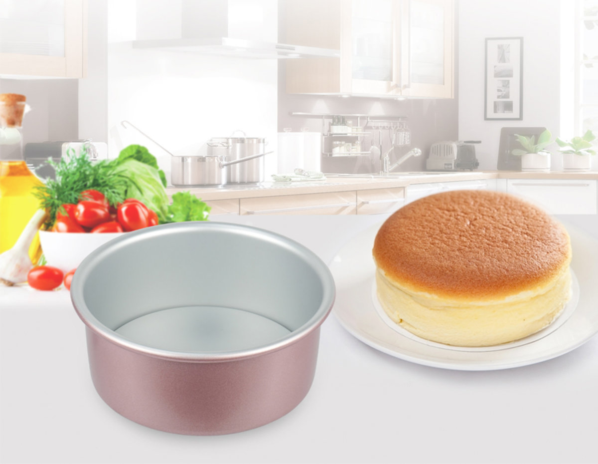 Baking Mold (Removable Loose Bottom Round, 6" Rose Golden)