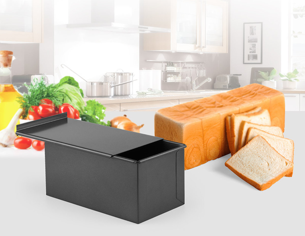 Baking Mold (Toast, Slip-in Cover, Black)