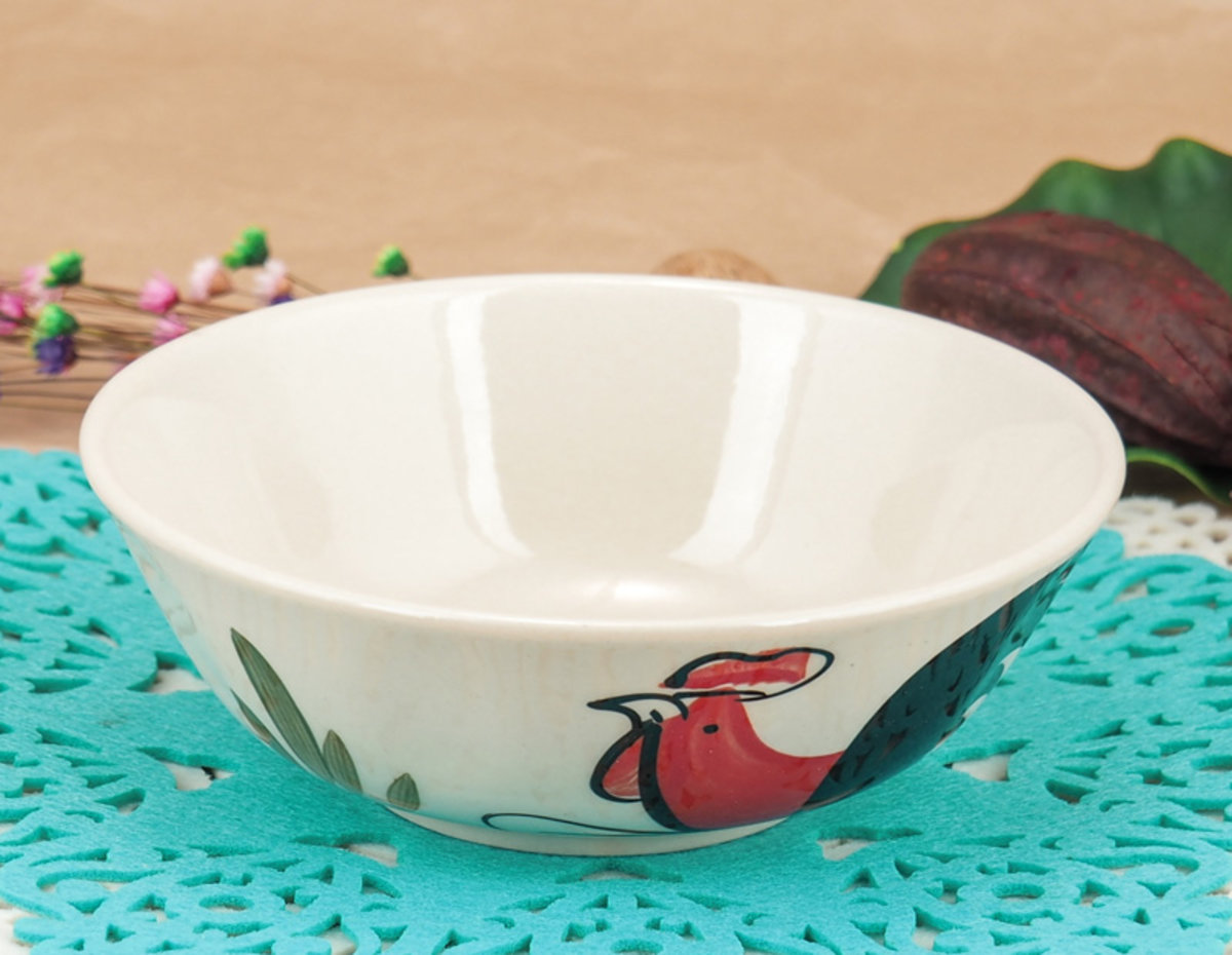 Ceramic Bowl (Roaster Pattern, 7")