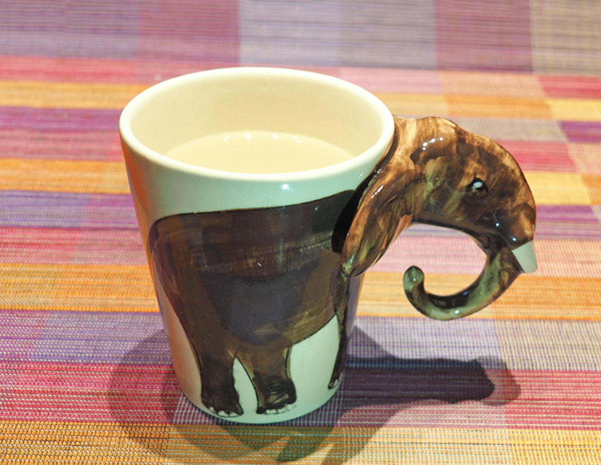 動物陶瓷杯 10Oz (大象)