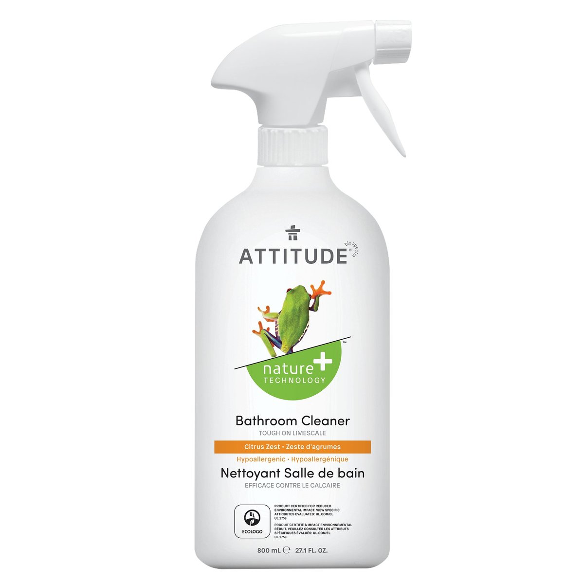 ATTITUDE Bathroom Cleaner Nature+ Citrus Zest 27 FL. OZ. (800mL