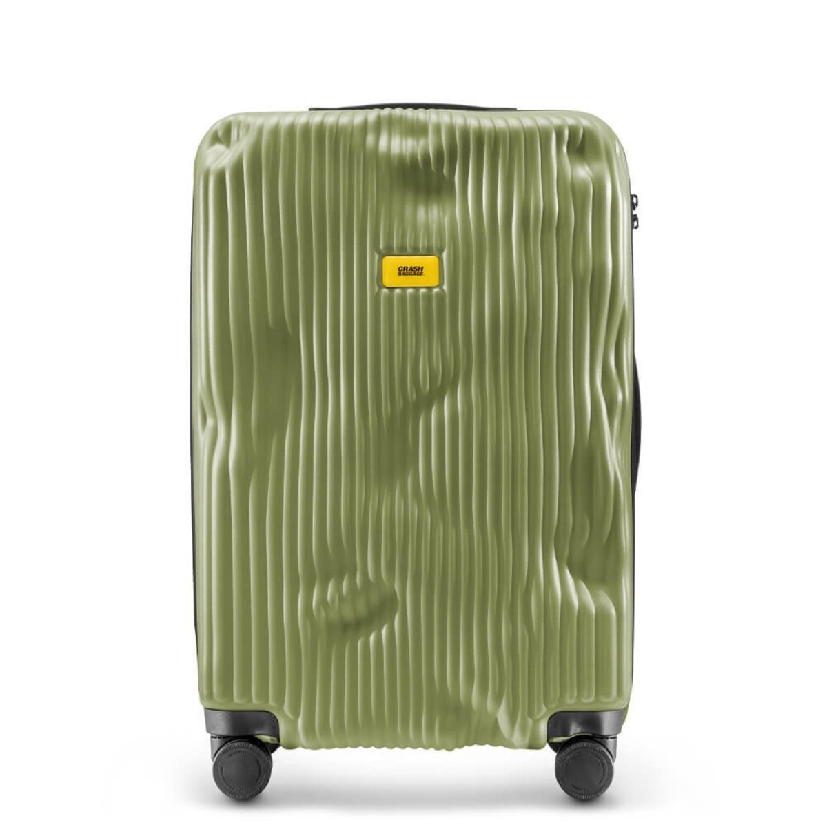 olive green suitcase