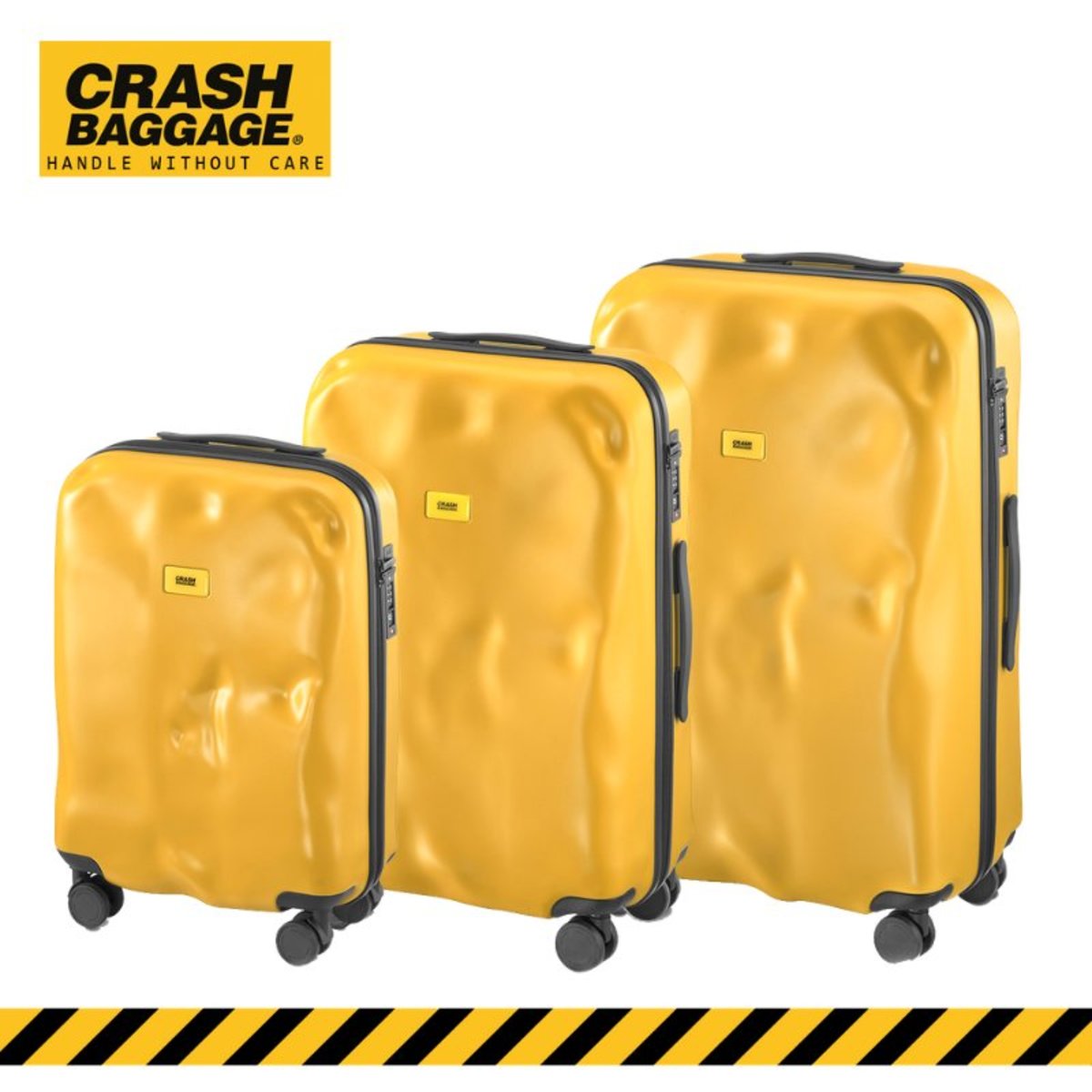 yellow hand luggage