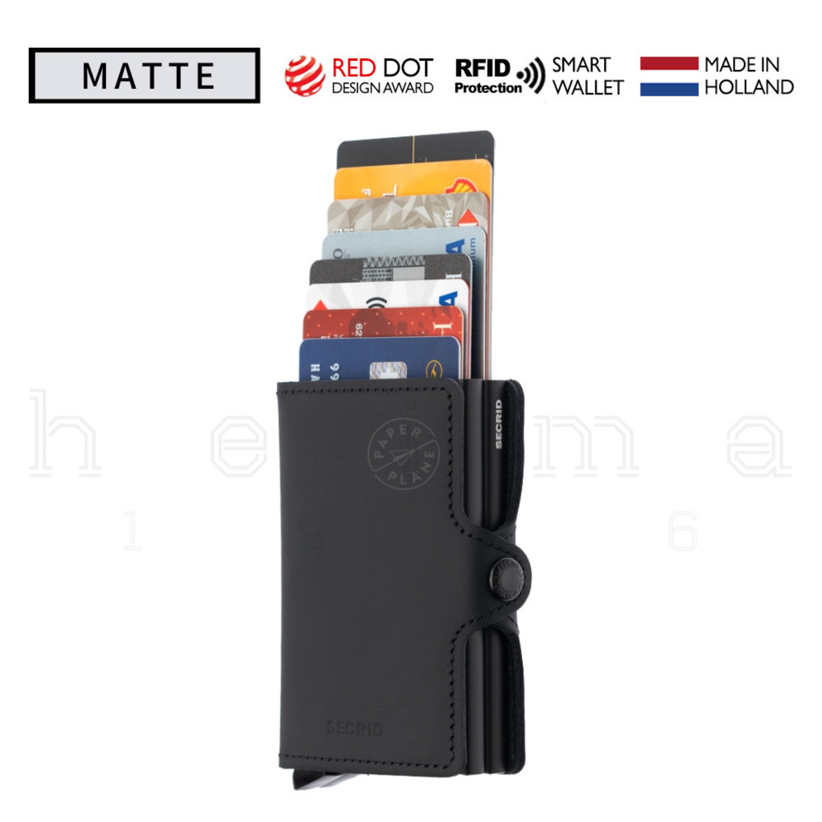 RFID Twinwallet - Matte Black [Parallel Import]