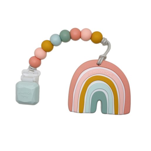 rainbow silicone teether