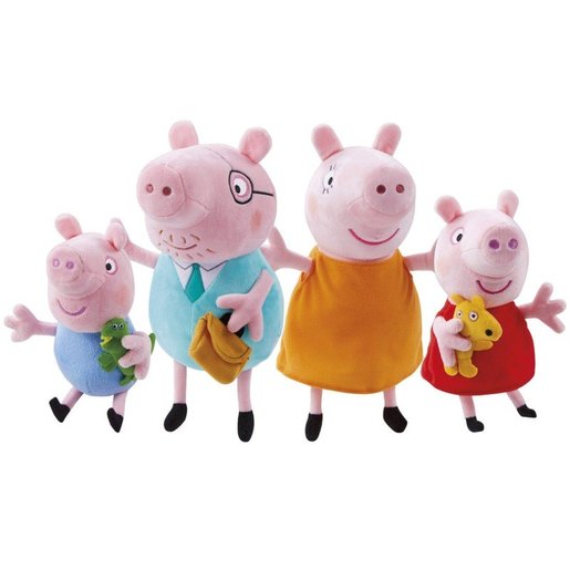 peppa pig 4 pack family plush