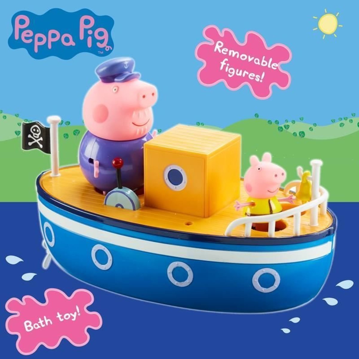 peppa pig grandpa bathtime boat