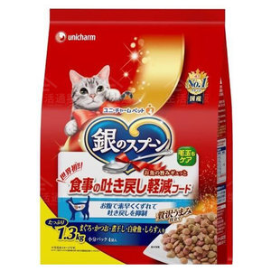 Unicharm 銀匙 減少嘔吐 高級貓糧 吞拿魚 鰹魚 鳀鱼 白身魚及白飯魚1 3kg 紅 1 Moredeal 網店格價網