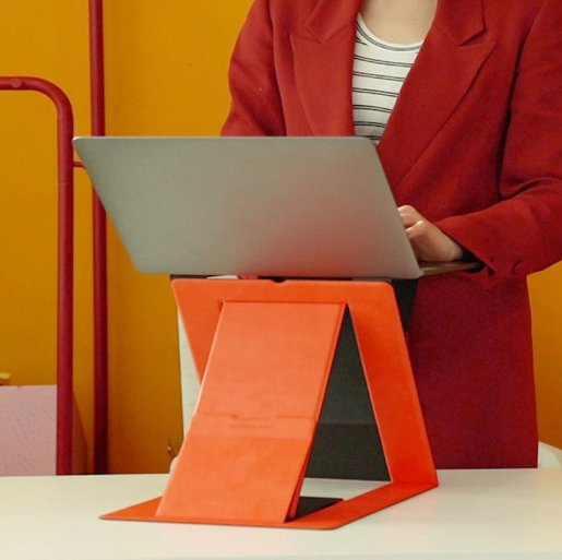 MOFT  Z 4-in-1 invisible Sit-stand Laptop Desk - Orange