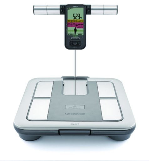 Omron Karada Scan Body Composition & Scale - Gray (HBF-375) for sale online