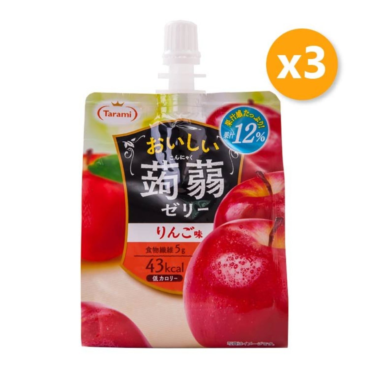 Tarami Oishii Konjac Jelly Apple Flavor 150g X 3pcs Hktvmall Online Shopping
