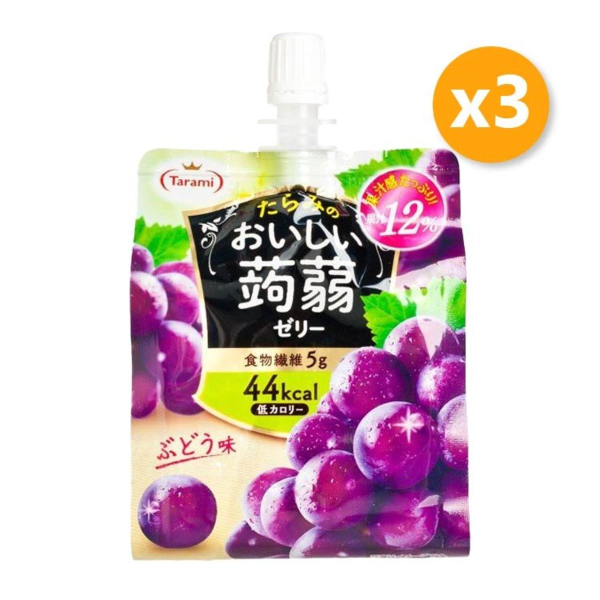 Tarami Oishii Konjac Jelly Grape Flavor 150g X 3pcs Hktvmall Online Shopping