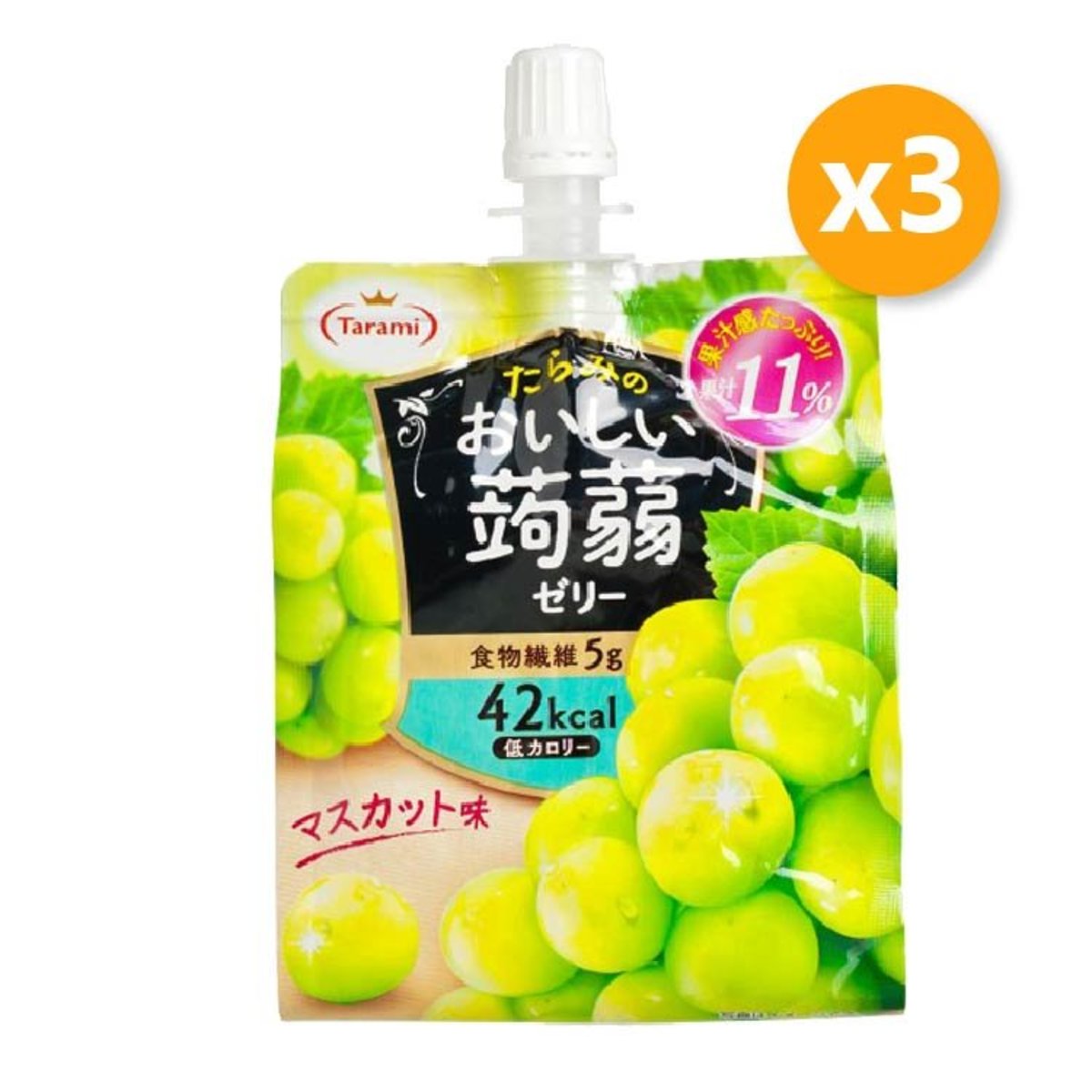 Tarami Oishii Konjac Jelly Muscat Grape Flavor 150g X 3pcs Hktvmall Online Shopping