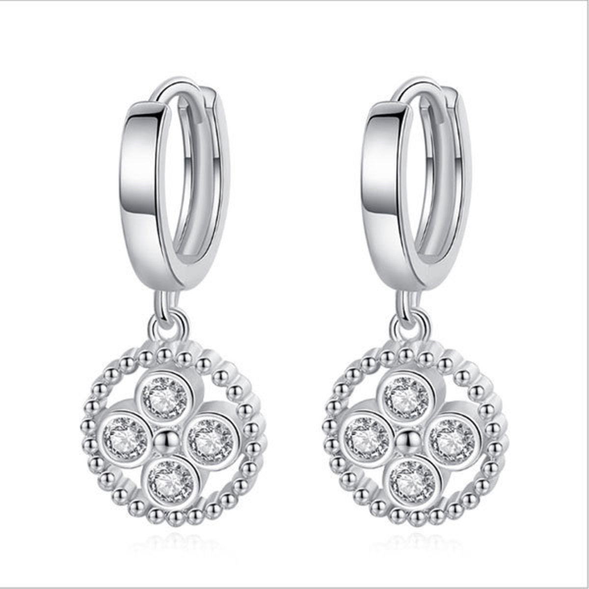 Geometric round earrings earrings J0117