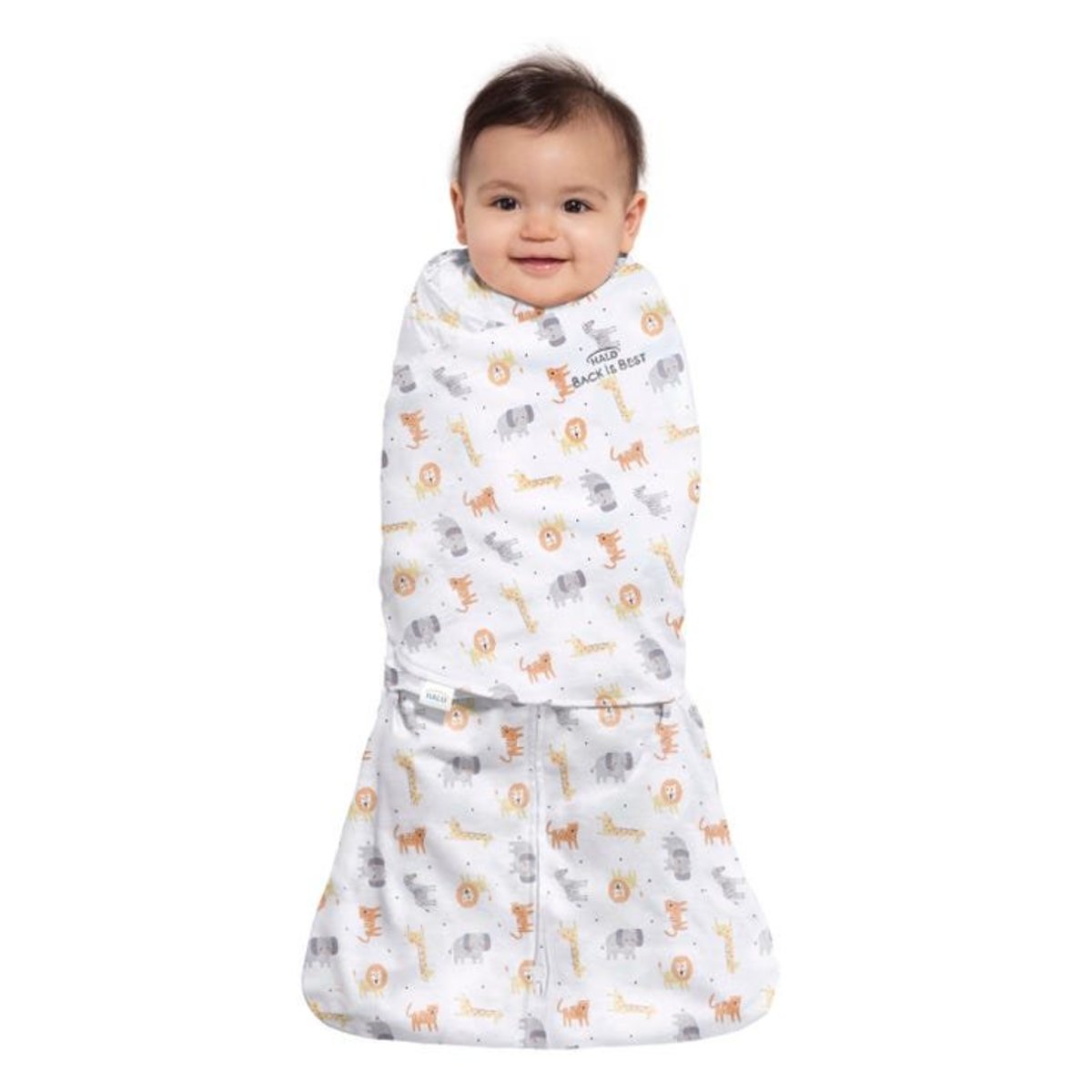(Summer/ NB/ 0-3mth )Halo 2 in 1 Swaddle + Sleeping Bag (Animals/ Cotton) 4546