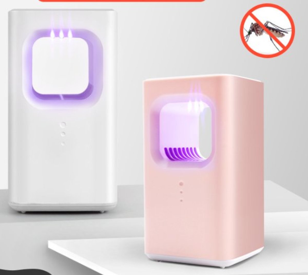 (Pink Mosquito Lamp) USB Super Silent Mosquito Killer Lamp x 1pc