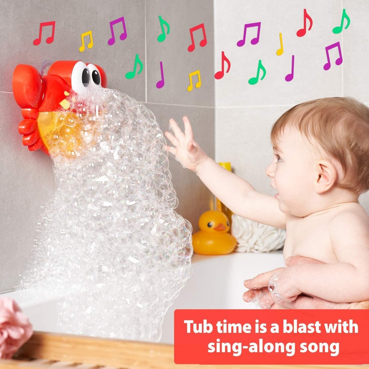 music bath time bubble crab