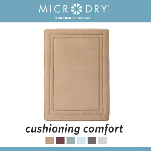 Smart Dry 17 x 24 Memory Foam Bath Mat in Deep Linen