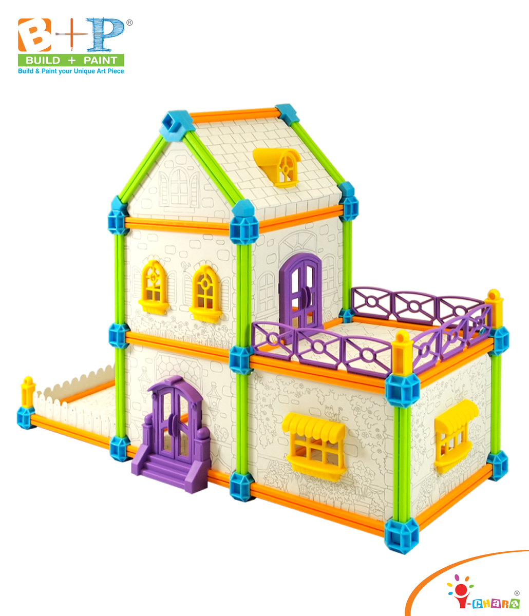 小小藝術建築師 - 鄉郊別墅  親子玩具 兒童益智玩具 幼兒教育玩具 建築模型 填色畫畫 STEAM STEM  科學教育玩具 