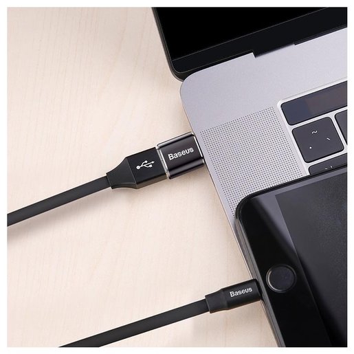 BASEUS BASEUS Adaptateur De USB Sur USB Type C Câble Splitter OTG Noir 