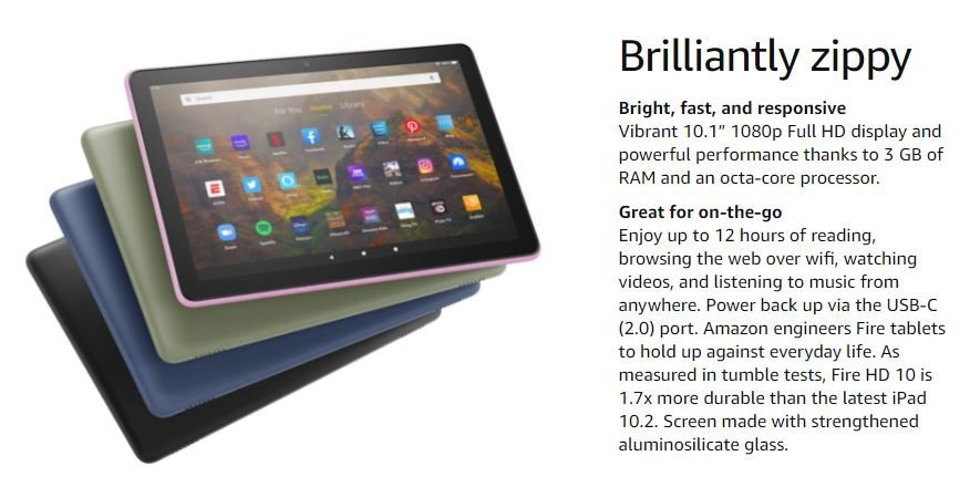 PC/タブレット タブレット AMAZON | All-New Fire HD 10 智能平板(第11 代2021年版本) (32 GB 