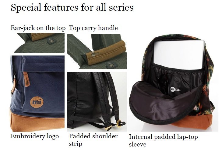 mi pac leather backpack