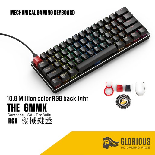 Glorious | GMMK Keyboard Compact - PreBuilt - USA 顏色: 深黑色| HKTVmall 香港最大網購平台