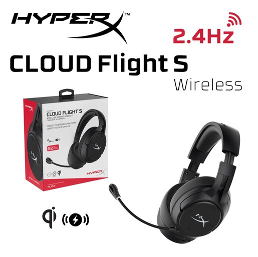 Hyperx Cloud Flight S 7 1 Wireless Gaming Headset Qi Wireless Charging Color Black Black Hktvmall Online Shopping