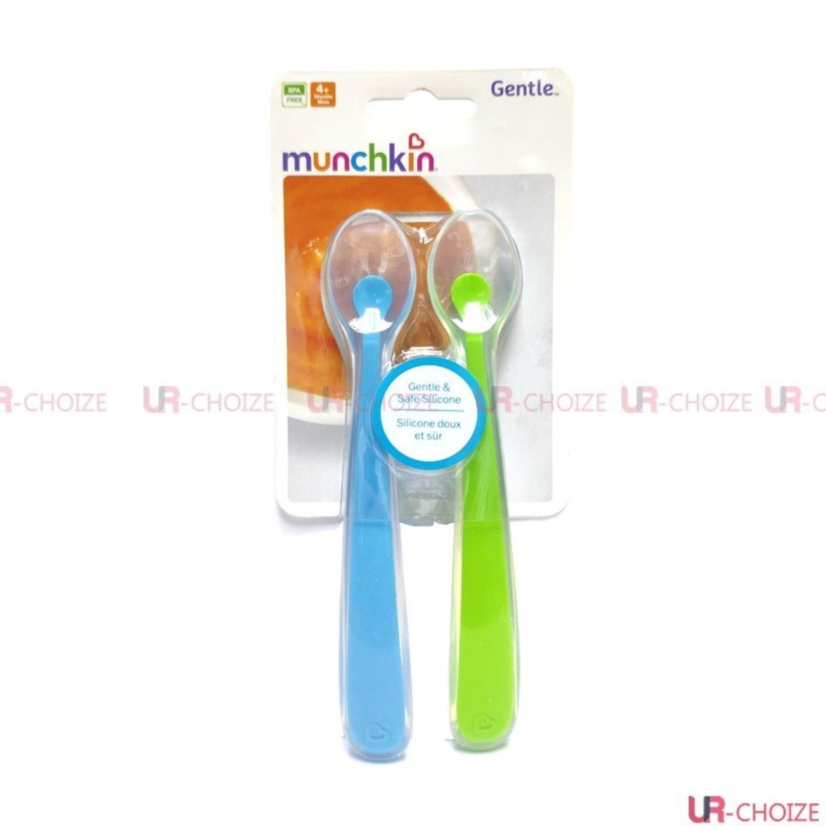 Baby Silicone Spoons 2pcs (Blue) “Parallel Import”