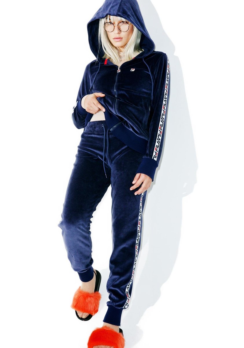 Women's fila hot sale velour sweatsuit