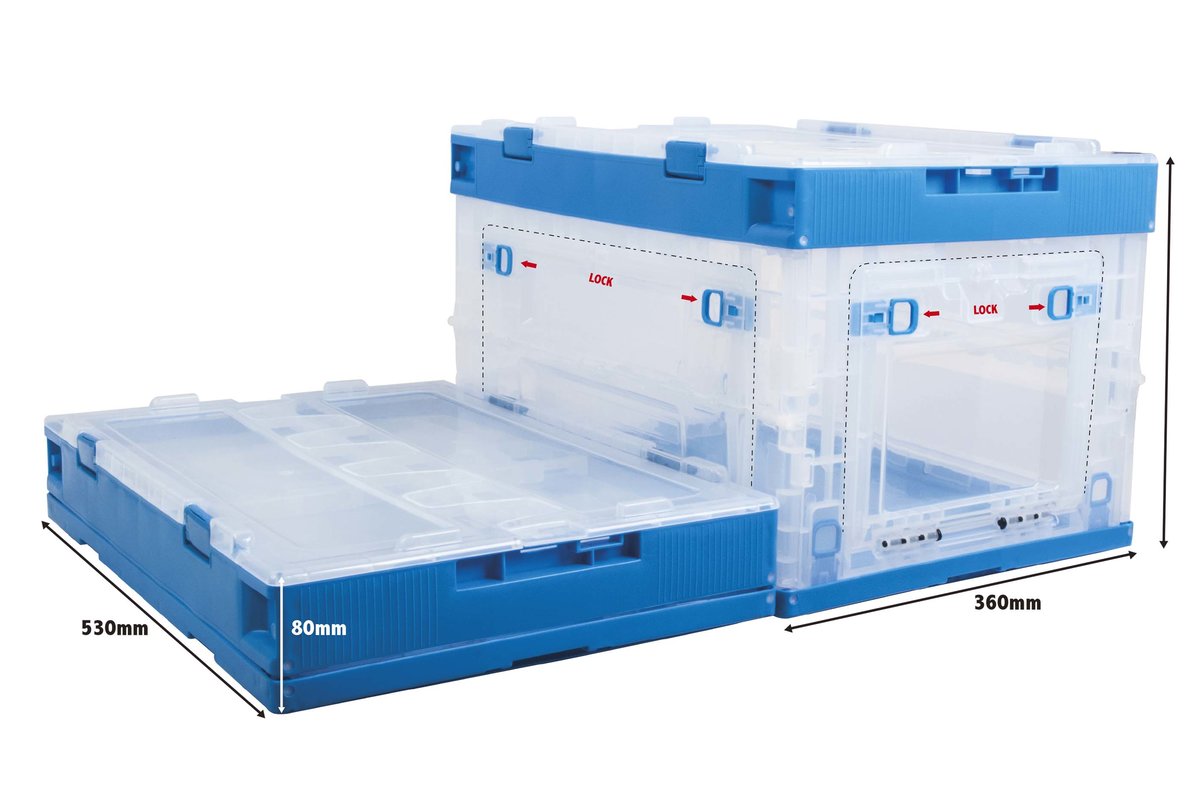 clear plastic lockable box