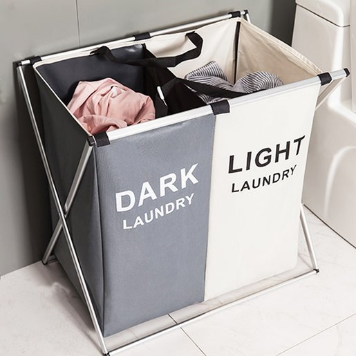 laundry basket with clothes