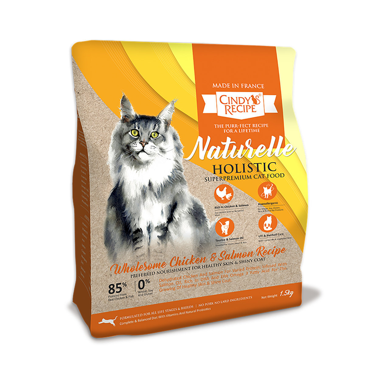 Naturelle Holistic Wholesome Chicken & Salmon Recipe For Cat 1.5kg