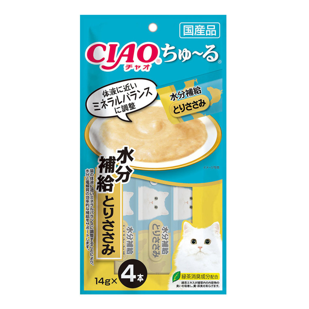 CIAO 貓貓醬包-水分補給x雞肉醬  14gx4本