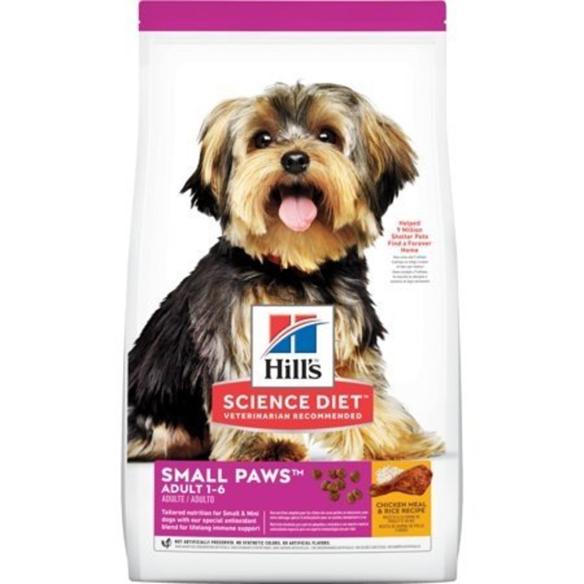 Canine Adult Small Paws Recipe Dry Dog Food (15.5LB) exp:2025-07-01
