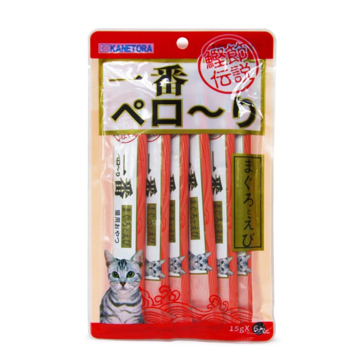 零食一番吞拿魚蝦醬包貓小食 (15克X6)