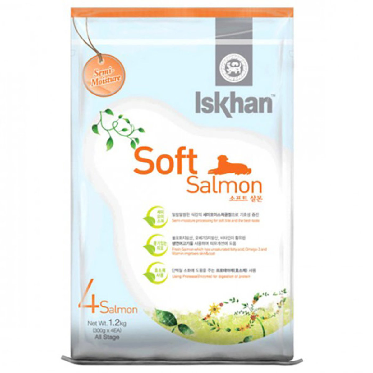 特軟顆粒 三文魚全犬配方 狗糧 (1.2公斤) 益健 Iskhan 4S Soft 狗乾糧 