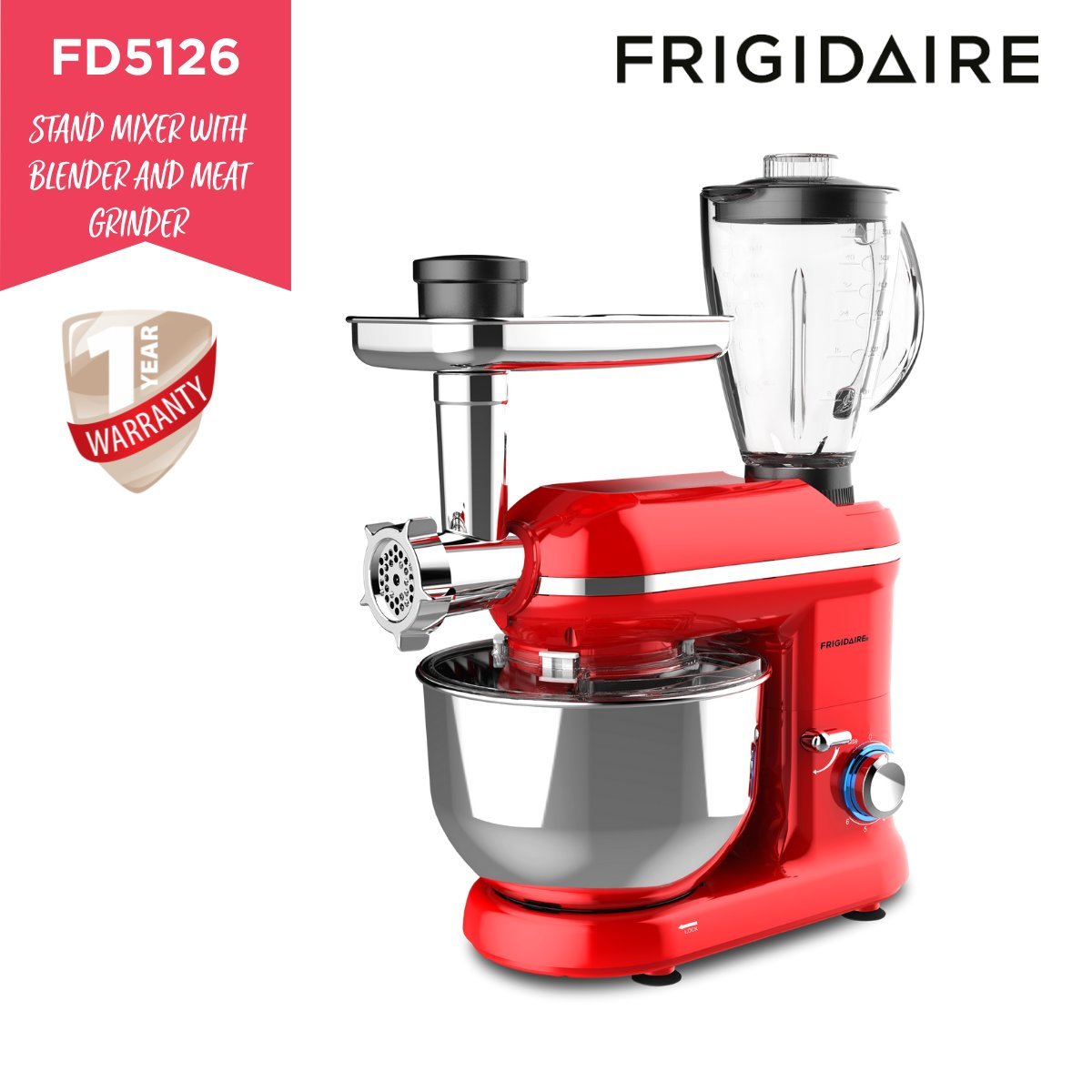 Frigidaire FD5126 220 Volt 3-In-1 Mixer, Meat Grinder And Blender