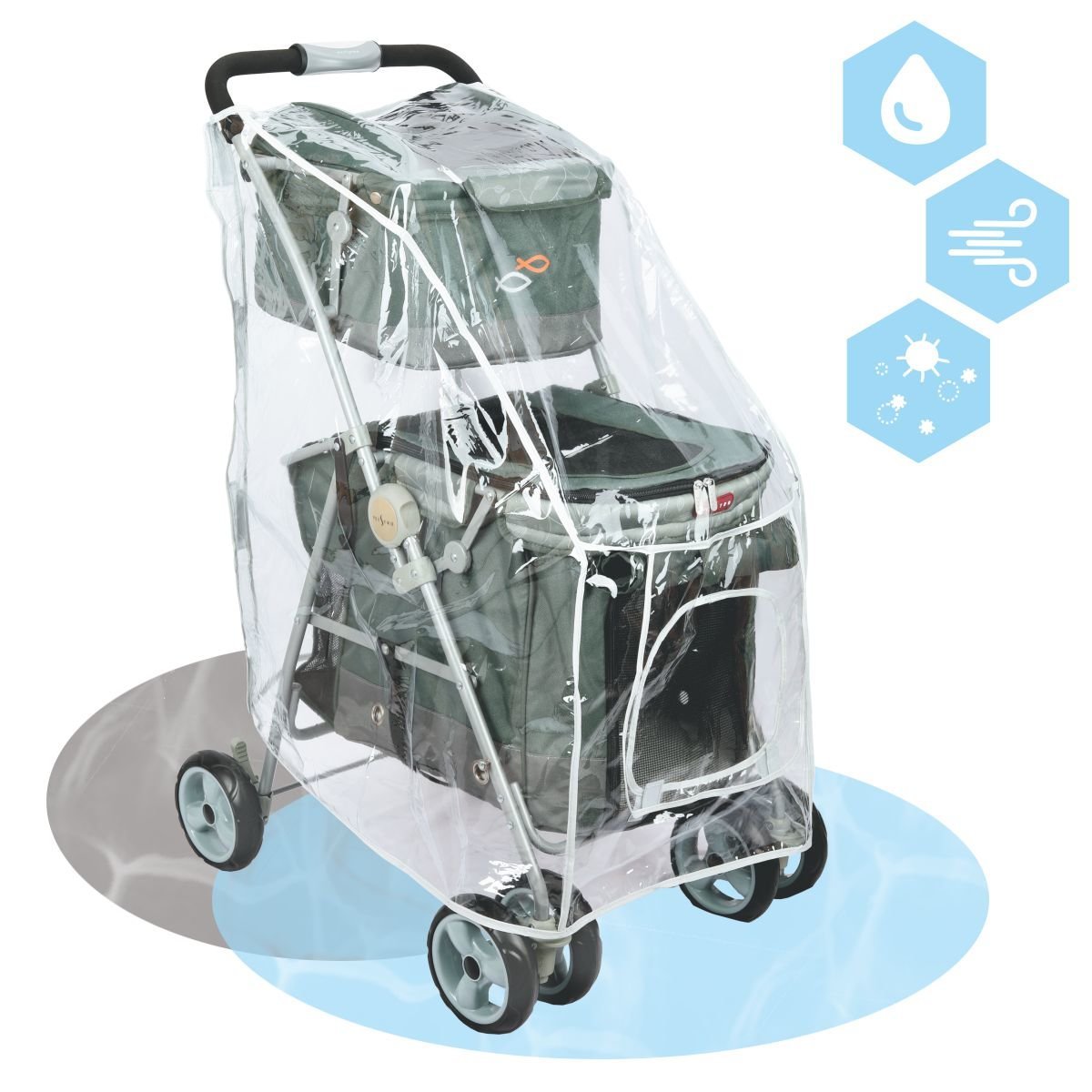 pet stroller rain cover