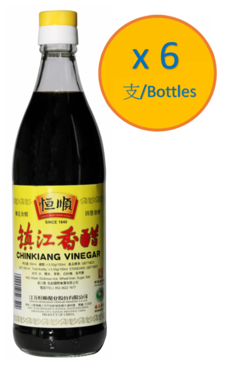 恒順| 鎮江香醋550ml x 6支| HKTVmall 香港最大網購平台