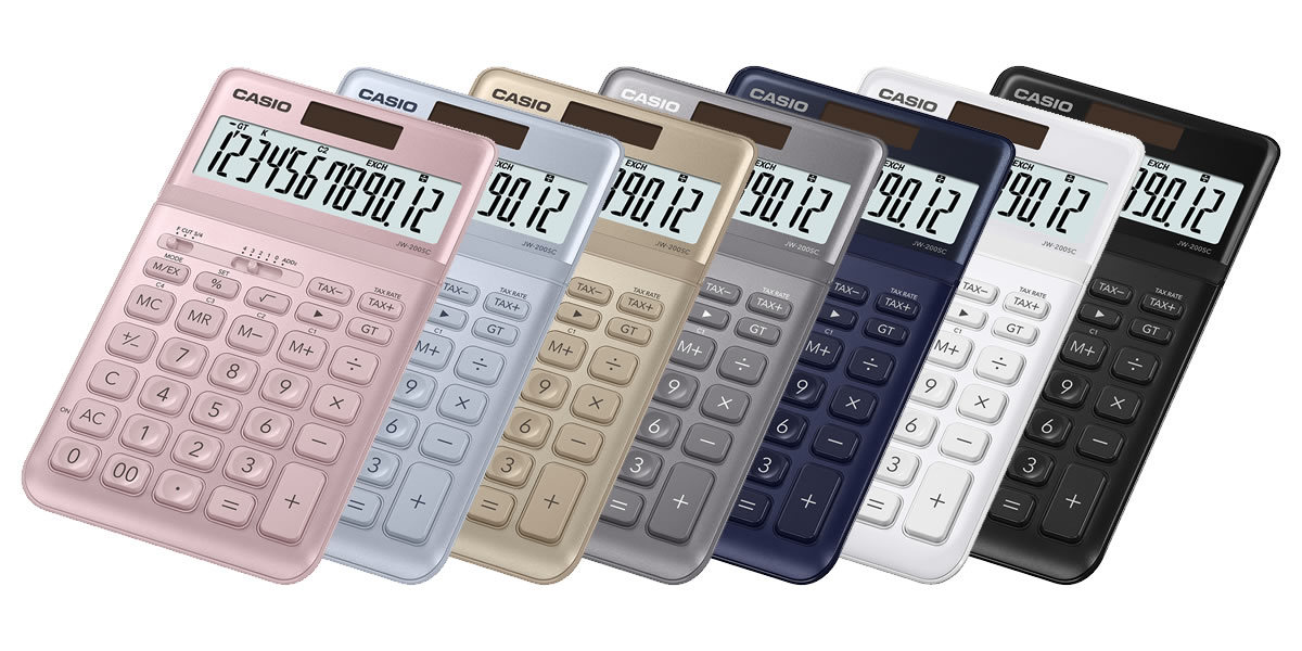 casio rose gold calculator