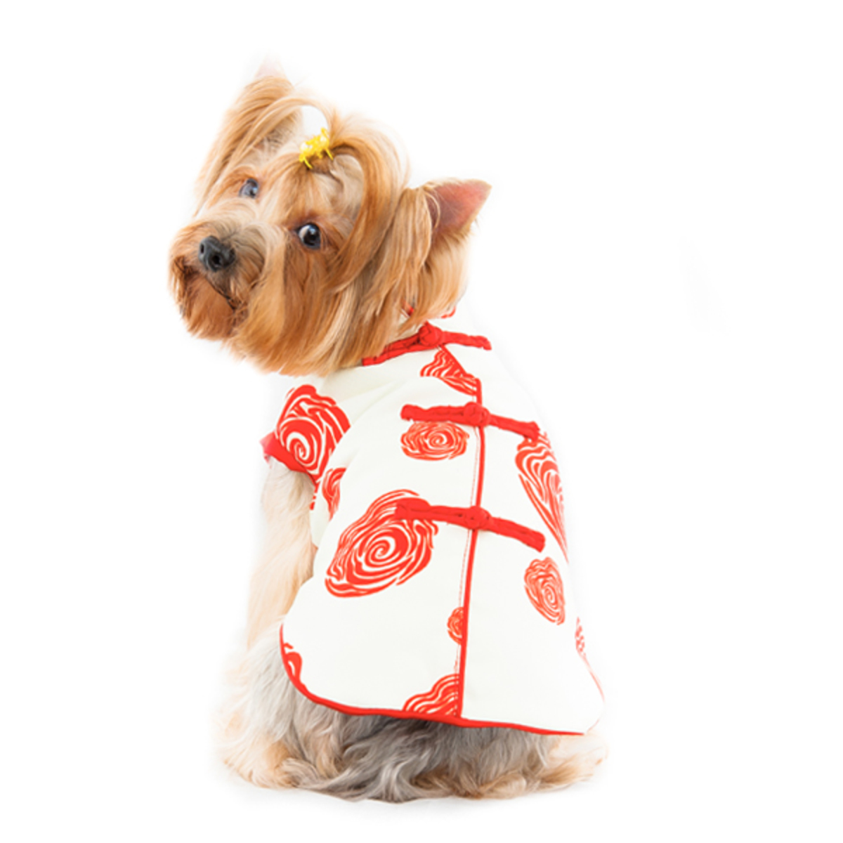 Rose Jacket Chinese Style Dog Clothes
