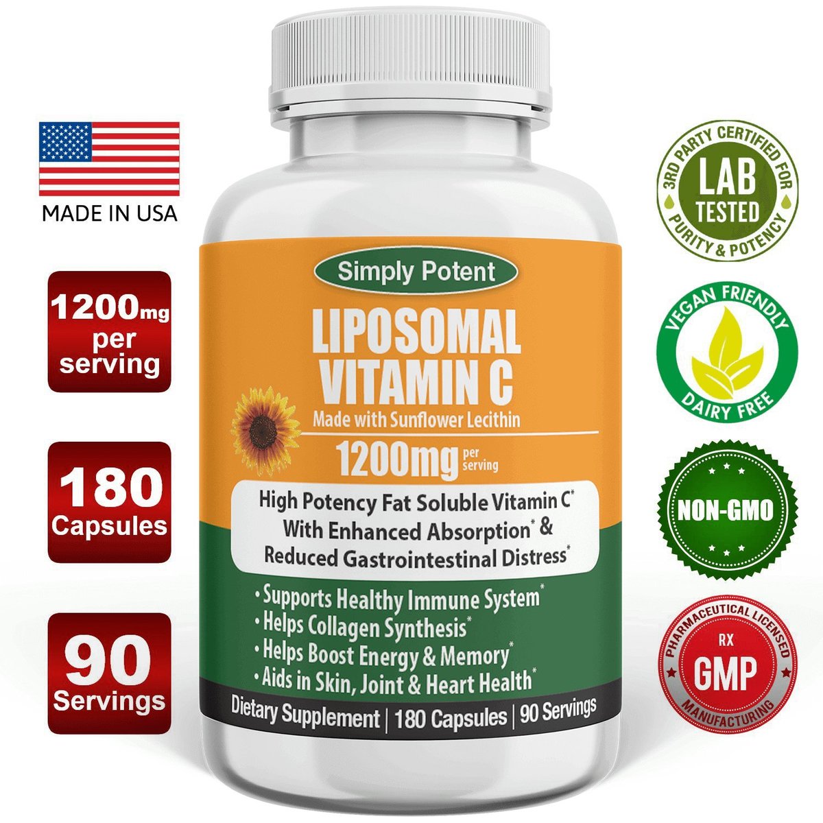 Liposomal Vitamin C (1200 mg, 90 days)