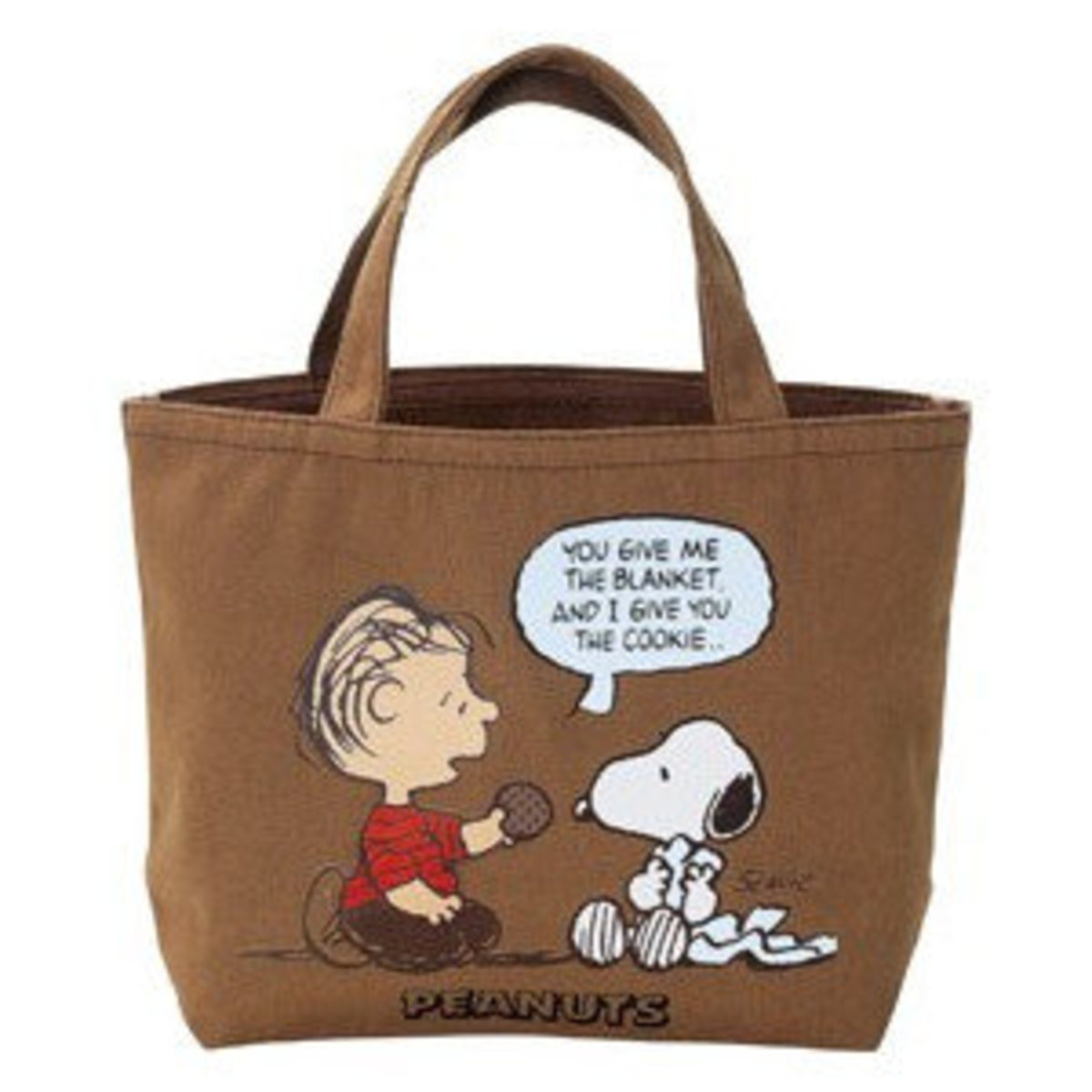 Japan Snoopy multi-function canvas bag - brown