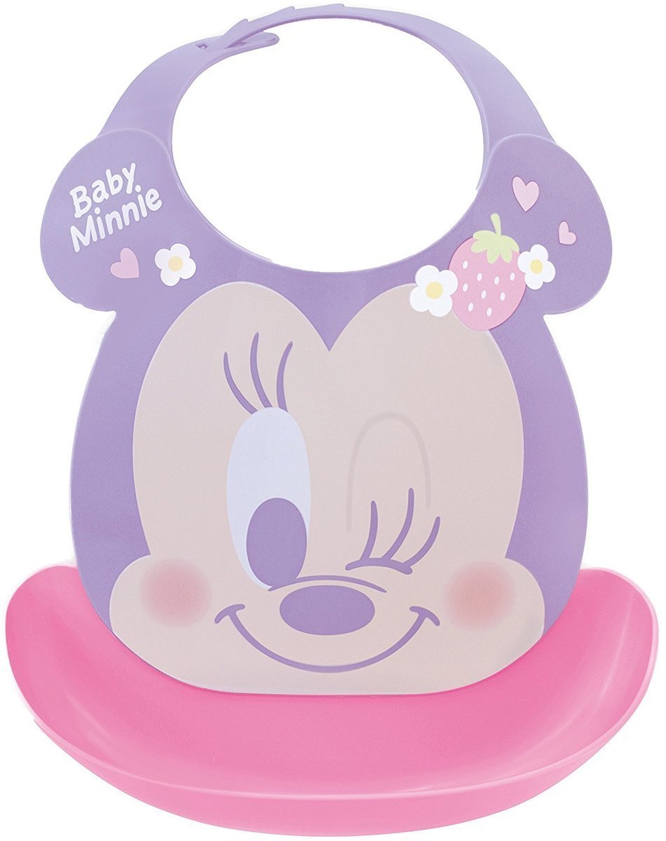 (米妮) 日本Disney卡通人物膠兜形設計口水肩