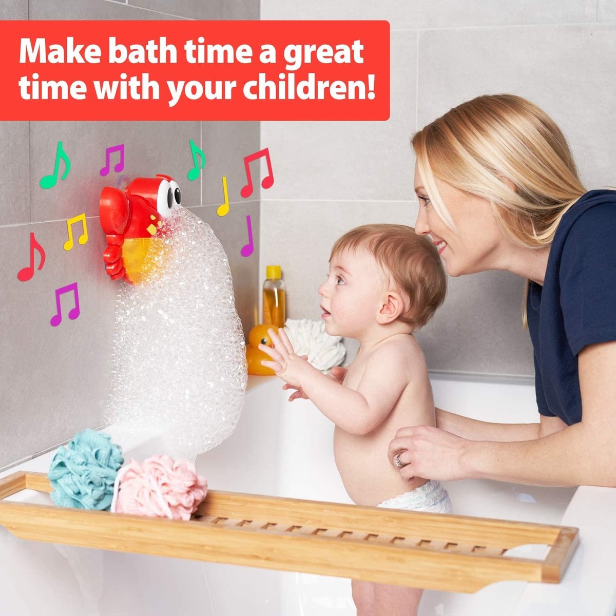 music bath time bubble crab